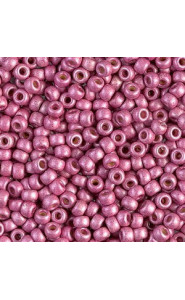 Miyuki rocailles Perlen 8/0 - Matted duracoat galvanized hot pink 8-4210F